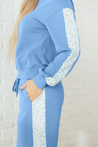 KaleaBoutique Comfortable Floral Patchwork Drop Shoulder Pullover and Sweatpants Lounge Set - KaleaBoutique.com
