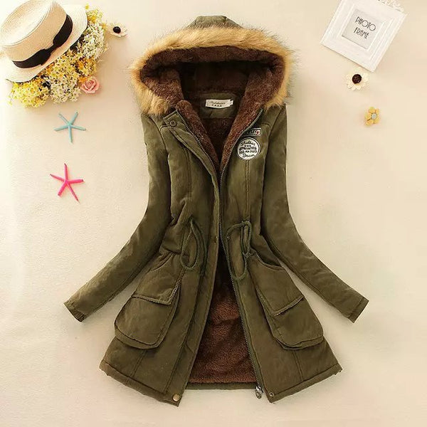 KaleaBoutique Women's Hooded Belted Cotton Parka - KaleaBoutique.com