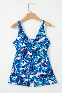 KaleaBoutique Beautiful Floral Print Padded V Neck Tankini Top - KaleaBoutique.com