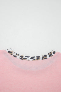 KaleaBoutique Stylish Color Block Leopard Patchwork Dolman Sleeve High Low Baggy Sweatshirt - KaleaBoutique.com