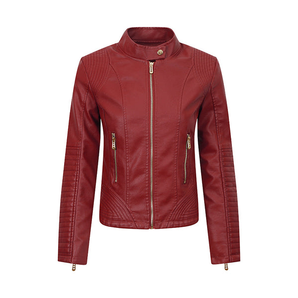 KaleaBoutique Women's Slim Faux-Leather Jacket - KaleaBoutique.com