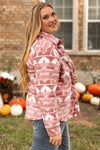 KaleaBoutique Plus Size Aztec Print Chest Pocket Shacket - KaleaBoutique.com