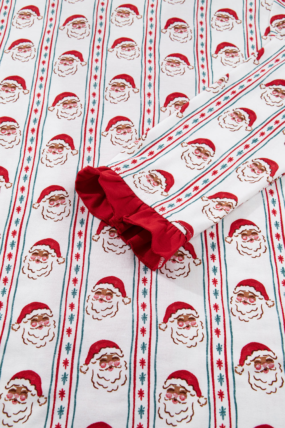 KaleaBoutique Stylish Santa & Stripes Ruffle PJ Set - KaleaBoutique.com