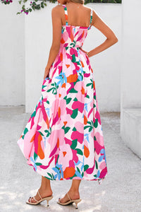 KaleaBoutique Comfortable Floral Print Adjustable Straps Smocked High Waist Sundress - KaleaBoutique.com