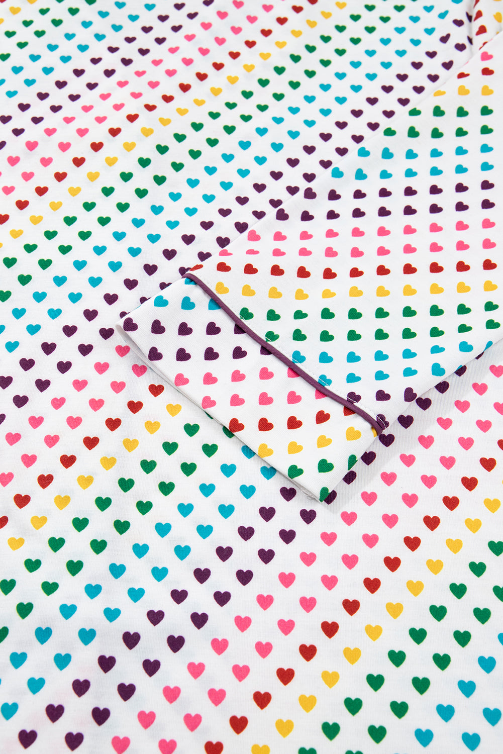 KaleaBoutique Stylish Pride Heart Print Valentines Long 2pcs Pajama Set - KaleaBoutique.com