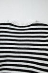 KaleaBoutique Stylish Striped Drop Shoulder Bishop Sleeve Knit Sweater - KaleaBoutique.com