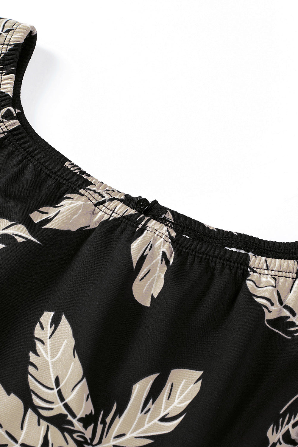 KaleaBoutique Stylish Black Pattern Print Off Shoulder Slit Bodycon Midi Dress - KaleaBoutique.com