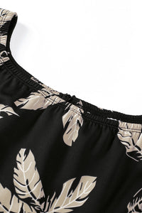 KaleaBoutique Stylish Black Pattern Print Off Shoulder Slit Bodycon Midi Dress - KaleaBoutique.com