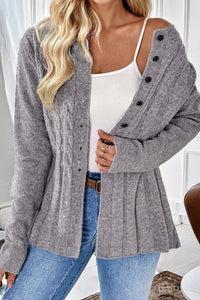 KaleaBoutique Comfortable High Cable Knit Cardigan Sweater - KaleaBoutique.com