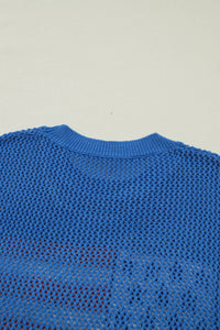 KaleaBoutique Comfortable Flag Graphic Short Sleeve Sweater Top - KaleaBoutique.com
