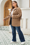 KaleaBoutique Fringe Trim Plus Size Suede Shacket - KaleaBoutique.com