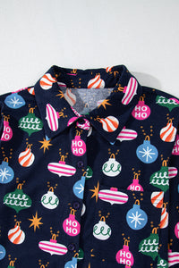 KaleaBoutique Stylish Colorful Christmas Lights Print Shirt and Pants Pajama Set - KaleaBoutique.com