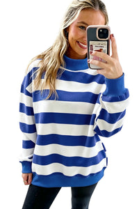 KaleaBoutique Comfortable Colorblock Mock Neck Relaxed Sweatshirt - KaleaBoutique.com