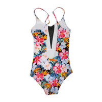 Women Geometric & Tropical Print Open-Back One-Piece Swimsuit - KaleaBoutique.com