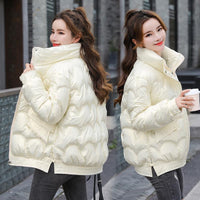 Women’s Loose-Fit Stand-Collar Quilted Jacket - KaleaBoutique.com