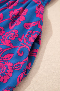 KaleaBoutique Stylish Floral Print Twisted V Neck Tied Backless Maxi Dress - KaleaBoutique.com