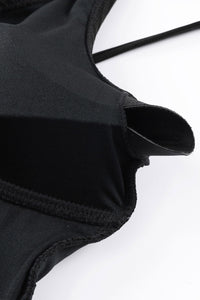KaleaBoutique Stylish Adjustable Straps Ribbed Knit One Piece Swimsuit - KaleaBoutique.com
