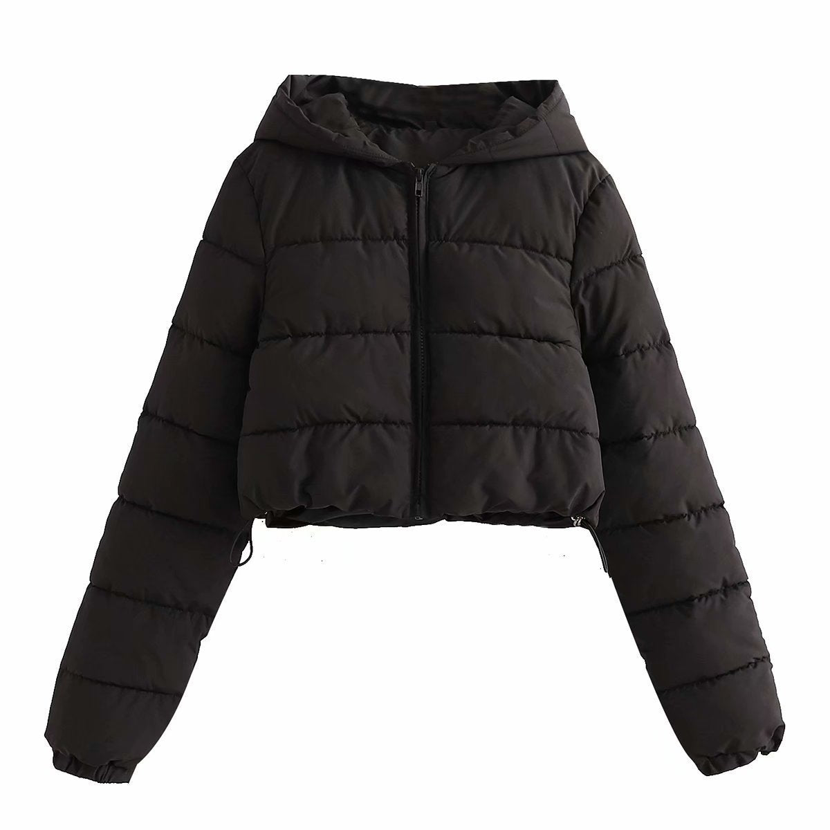 Women’s Short Hooded Loose-Fit Puffer Jacket - KaleaBoutique.com