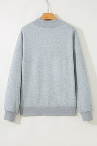 Solid Color Oversized Mock Neck Sweatshirt - KaleaBoutique.com