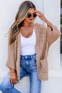KaleaBoutique Comfortable Drop Shoulder Crochet Knit Open Front Cardigan - KaleaBoutique.com