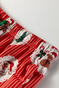 KaleaBoutique Stylish Christmas Fashion Print Henley V Neck Pullover and Jogger Pants 2 Piece Lounge Set - KaleaBoutique.com