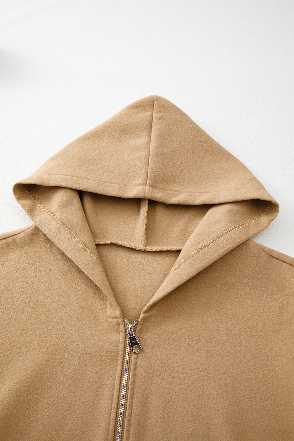 KaleaBoutique Comfortable Solid Color Casual Zip up Hooded Coat - KaleaBoutique.com