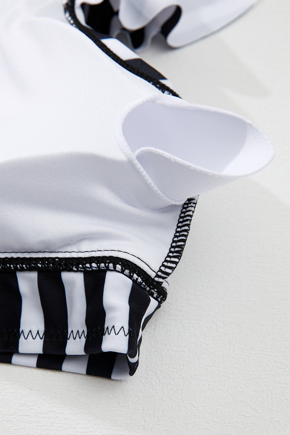 KaleaBoutique Stylish Plus Size Knot Cutout Ruffle Sleeve and High Waisted 2pcs Swimsuit - KaleaBoutique.com