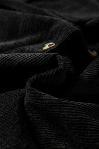 Corduroy Flap Pocket Button Up Shacket - KaleaBoutique.com