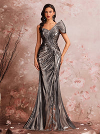 Design-conscious Fish-scale Structured Elegant Evening Gown - KaleaBoutique.com