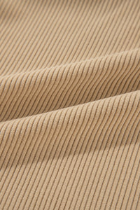 KaleaBoutique Solid Frilled Flap Pocket Button Up Corduroy Shacket - KaleaBoutique.com
