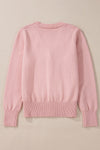 KaleaBoutique Stylish Textured Knit Pearl Beaded Button Up Cardigan - KaleaBoutique.com