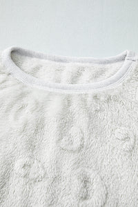 KaleaBoutique Stylish Leopard Textured Loose Fit Fleece Lounge Set - KaleaBoutique.com