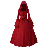 Halloween Medieval Retro Gothic Plus Size Trumpet Sleeve Stage Party Dress - KaleaBoutique.com