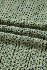 KaleaBoutique Stylish Scalloped Edge Eyelet Knit Batwing Sleeve Cardigan - KaleaBoutique.com