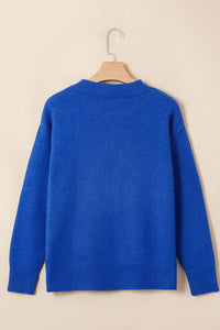 Drop Shoulder Long Sleeve Sweater - KaleaBoutique.com