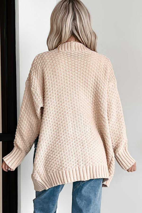 KaleaBoutique Comfortable Open Front Knitted Denim Pocket Patchwork Cardigan - KaleaBoutique.com
