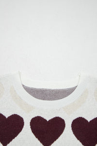 KaleaBoutique Comfortable Valentine Heart Short Sleeve Sweater - KaleaBoutique.com