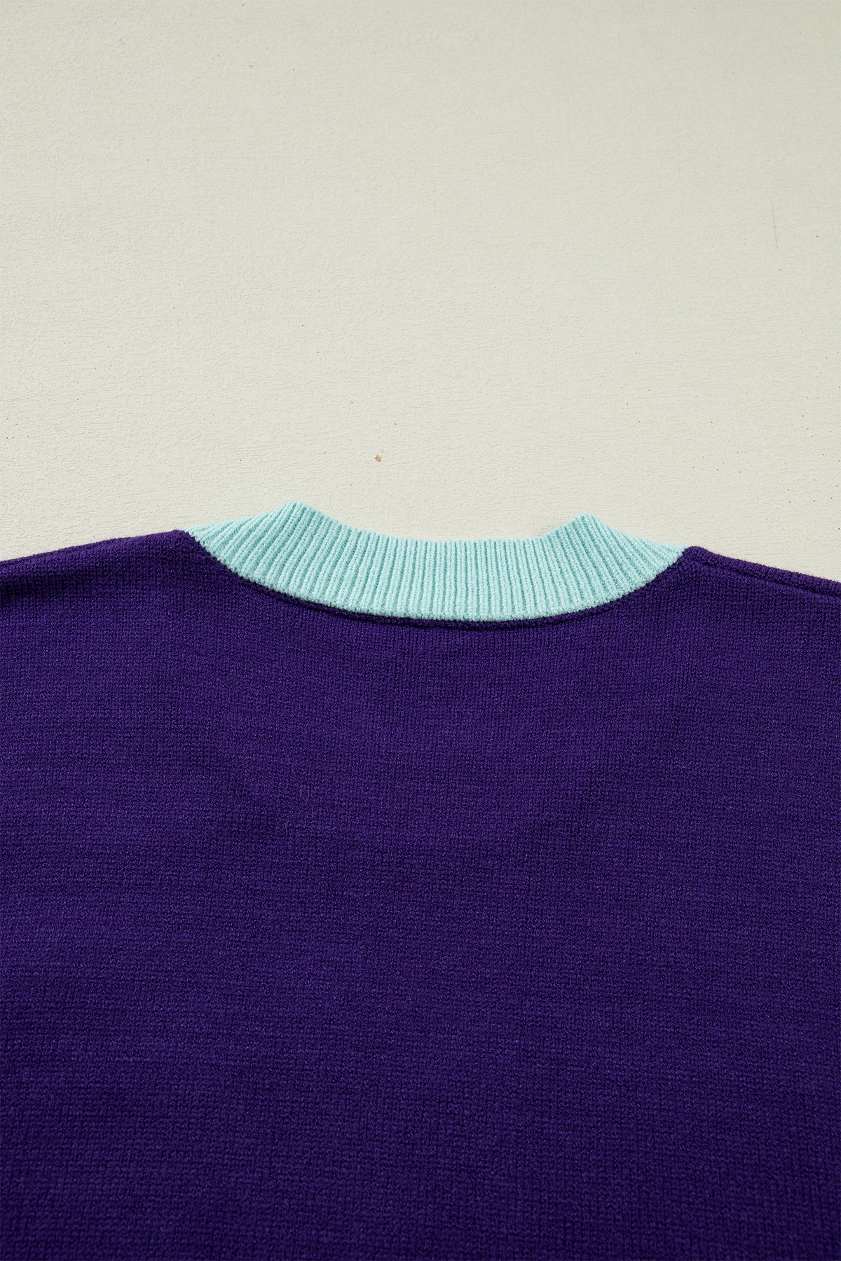 Colorblock Patchwork Fuzzy Mardi Gras Graphic Sweater - KaleaBoutique.com
