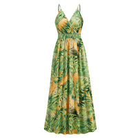 Flowers Long Dress Summer Swing Holiday Beach Dress - KaleaBoutique.com
