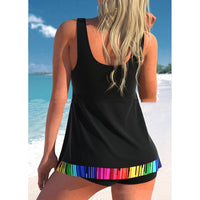 Women's Printed Swim Dress and Shorts 2 PC Tankini Set - KaleaBoutique.com