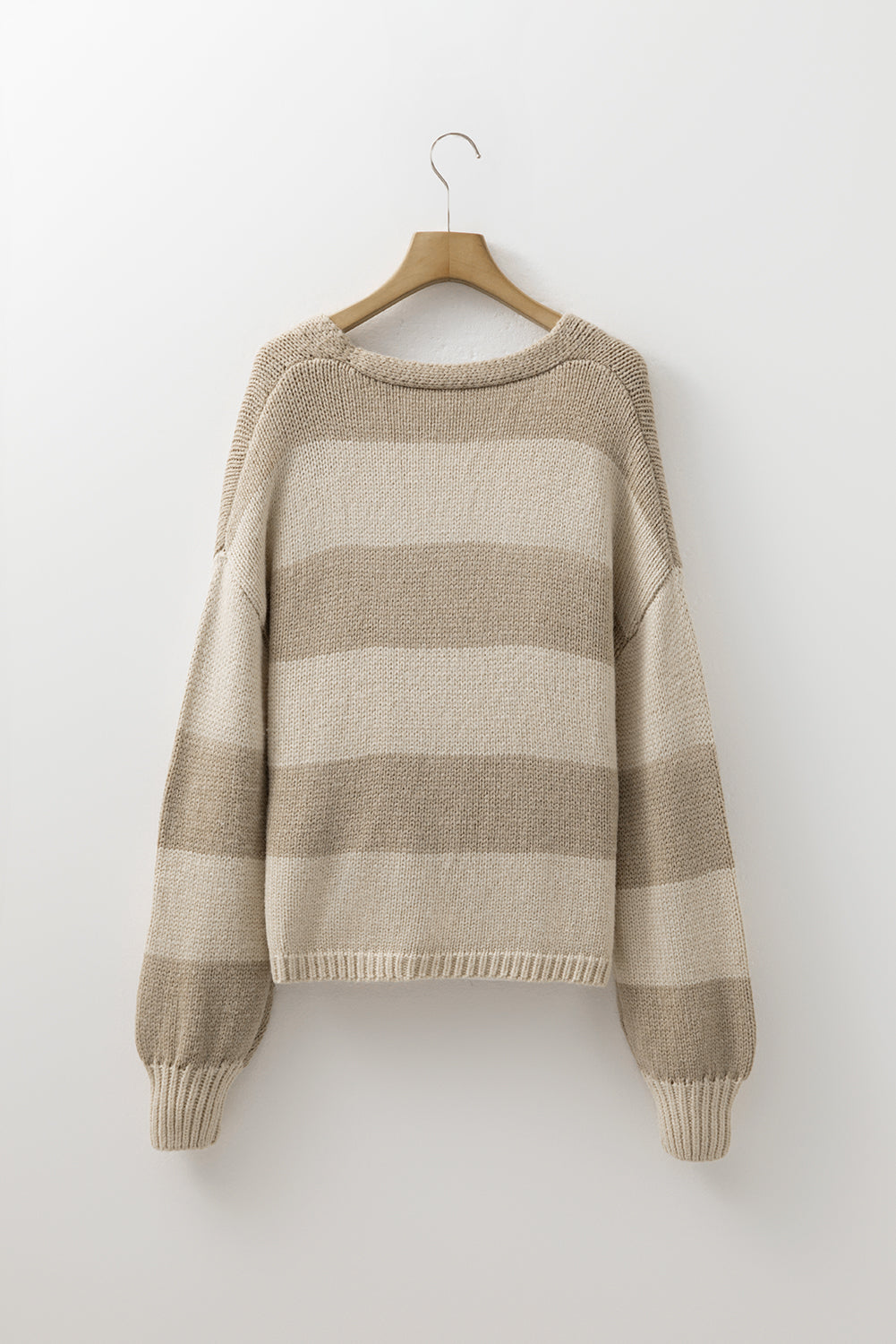 KaleaBoutique Comfortable Striped Color Block Brushed Knit Bow Tie Front Sweater Cardigan - KaleaBoutique.com