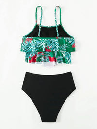 Women's Layered Flounce High-Waist Tankini Set - KaleaBoutique.com