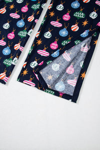 KaleaBoutique Stylish Colorful Christmas Lights Print Shirt and Pants Pajama Set - KaleaBoutique.com