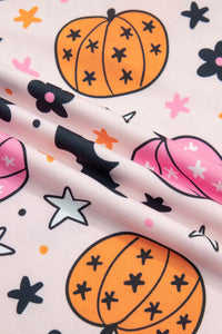 KaleaBoutique Stylish Halloween Pumpkin Print Long Sleeve Home Wear Lounge Set - KaleaBoutique.com