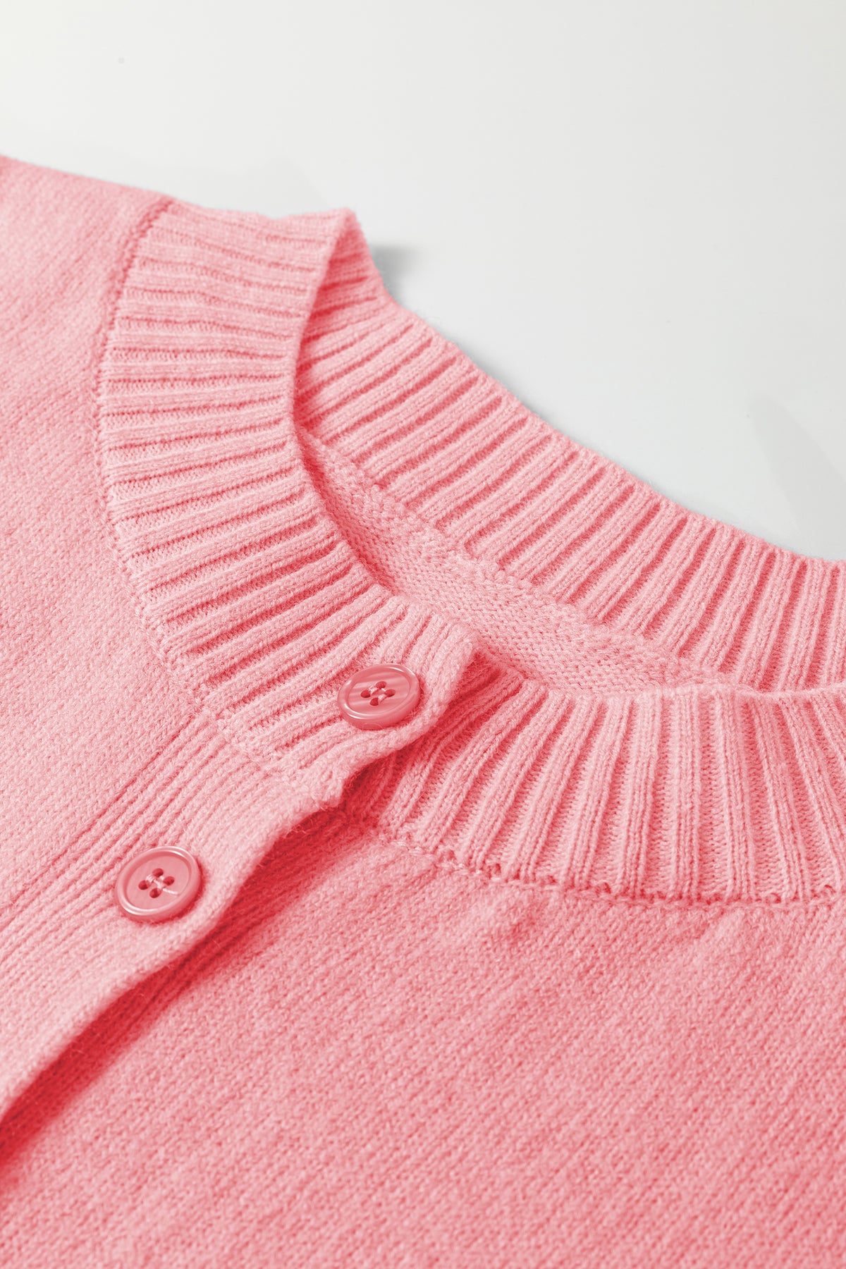 KaleaBoutique Comfortable 3/4 Sleeve Boxy Knit Button Down Sweater Cardigan - KaleaBoutique.com