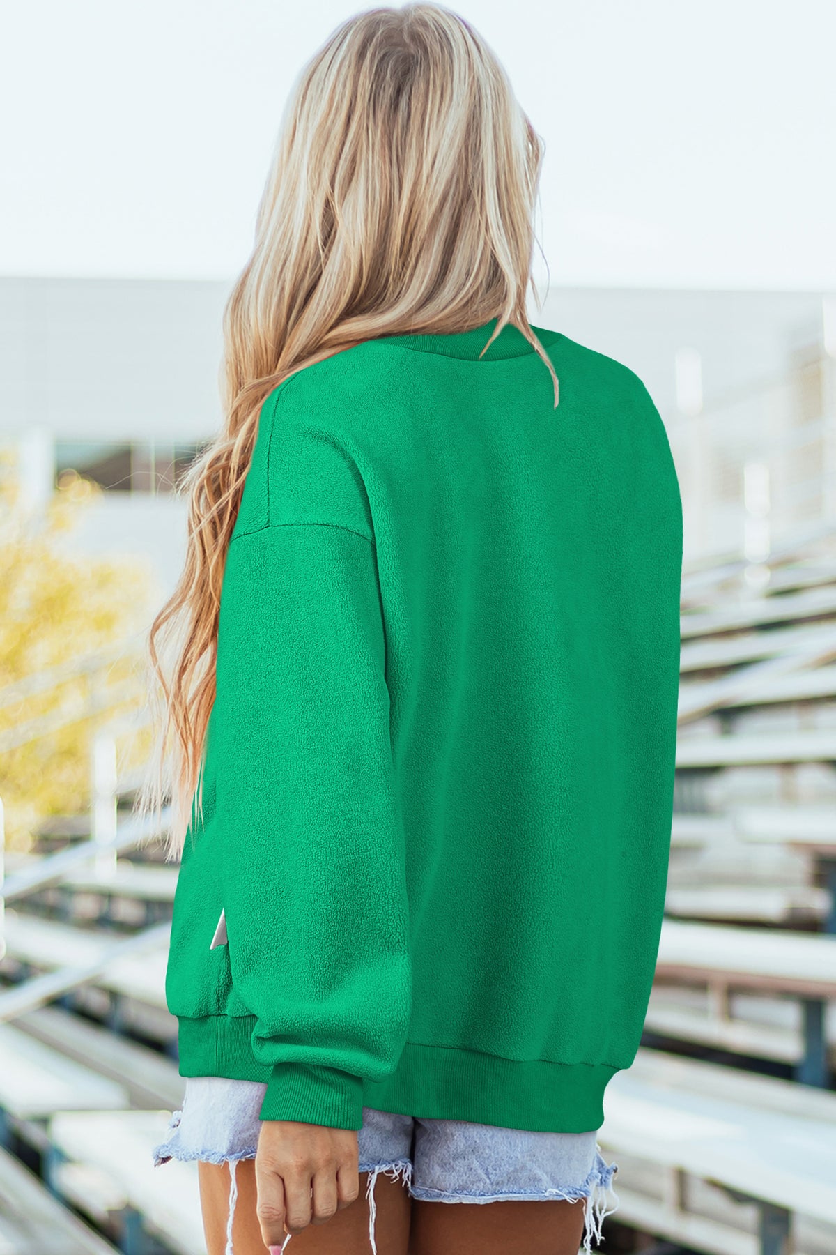 KaleaBoutique Comfortable Oversize Drop Shoulder Reversible Mock Neck Sweatshirt - KaleaBoutique.com