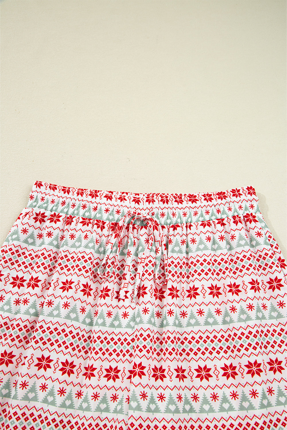 KaleaBoutique Comfortable Christmas Pattern Print Shirt Style Long 2pcs Pajama Set - KaleaBoutique.com