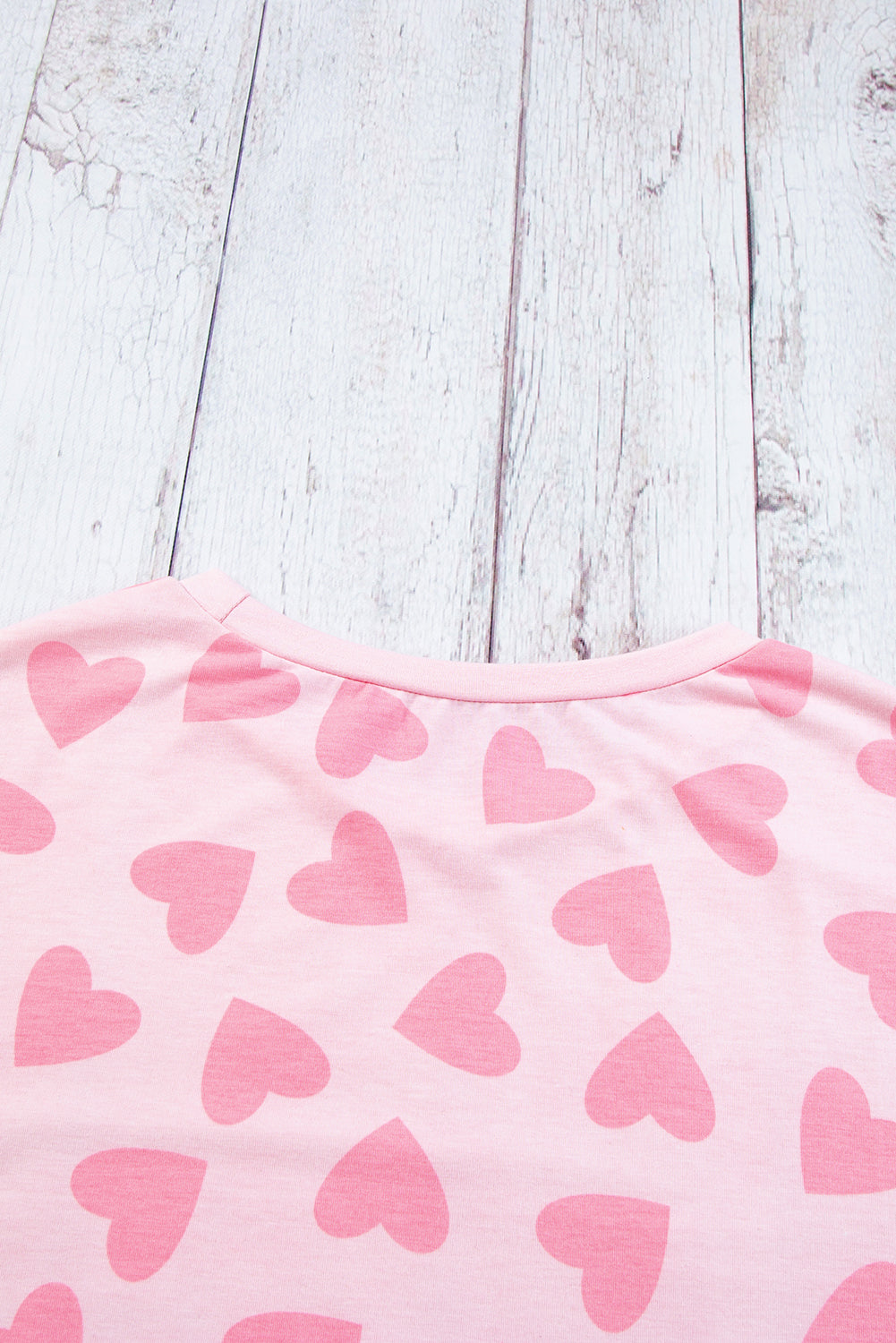 KaleaBoutique Comfortable Valentine Heart Shape Print Long Sleeve Top Shorts Lounge Set - KaleaBoutique.com