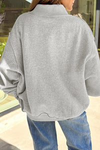 Light Grey Reversible Halloween Slogan Sweatshirt - KaleaBoutique.com