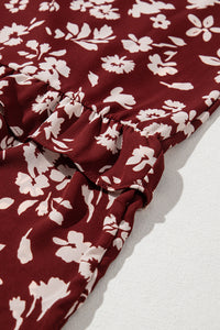 KaleaBoutique Comfortable Floral Print Long Sleeve Square Neck Smocked Maxi Dress - KaleaBoutique.com